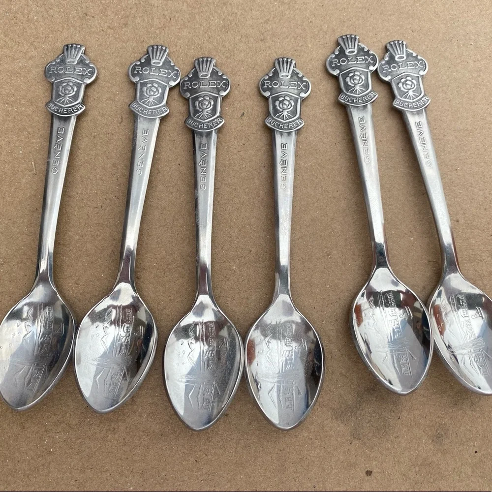 *Boomerang*　Rolex spoons Vintage Rolex Souvenir Spoon Bucherer of Switzerland Lucerne - Etsy